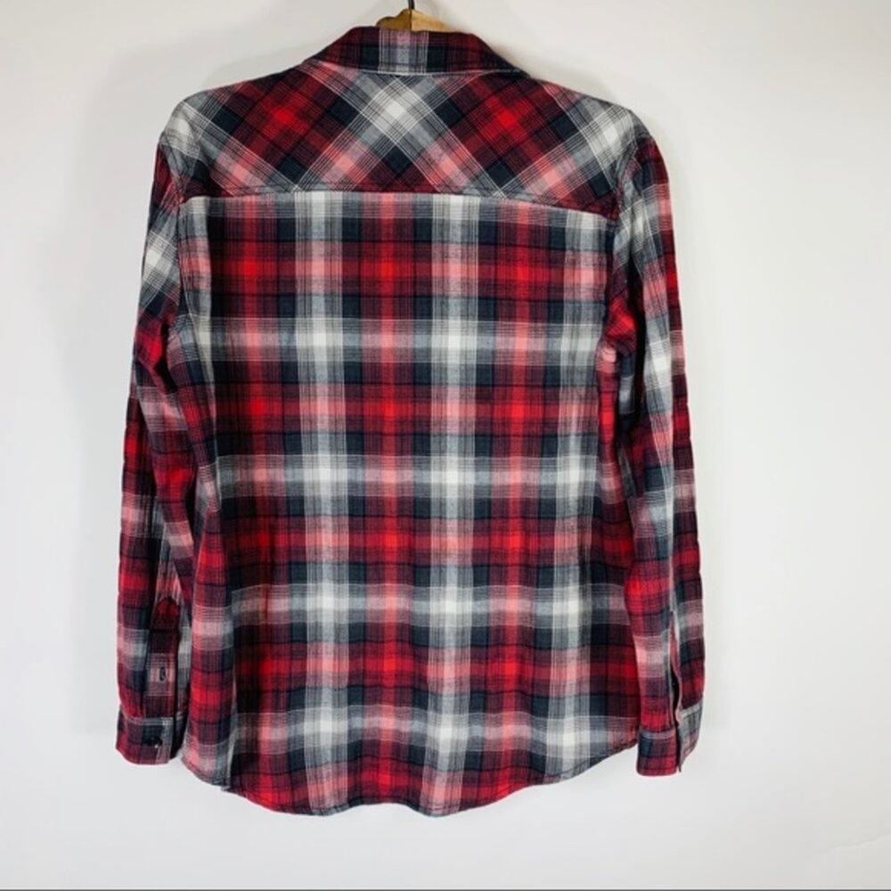 Treasure & Bond Red Plaid Flannel Shirt Small - Picture 6 of 8